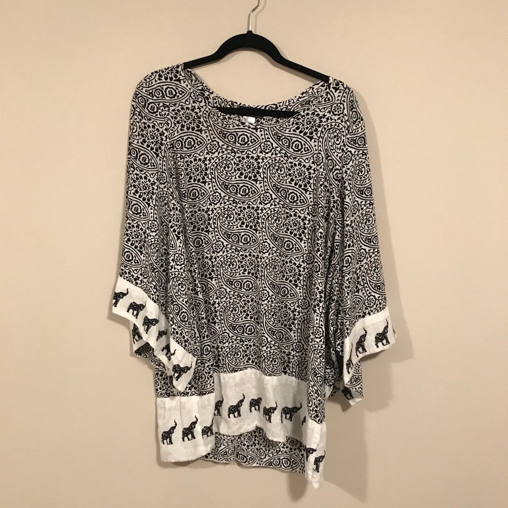 Elephant print tunic